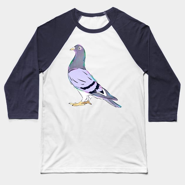 Christmas Pigeon Baseball T-Shirt by ChrisPaulFarias